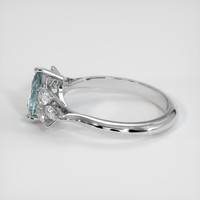 0.91 Ct. Greyish Blue Sapphire Ring, Platinum 950 4