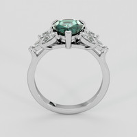 1.70 Ct. Bluish Green Sapphire Ring, Platinum 950 3
