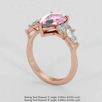 3.01 Ct. Pinkish Purple Sapphire Ring, 14K Rose Gold 2
