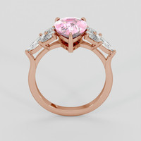 3.01 Ct. Pinkish Purple Sapphire Ring, 14K Rose Gold 3