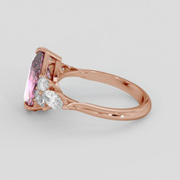3.01 Ct. Pinkish Purple Sapphire Ring, 14K Rose Gold 4