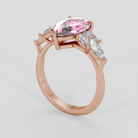 3.01 Ct. Pinkish Purple Sapphire Ring, 18K Rose Gold 2