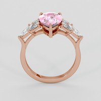 3.01 Ct. Pinkish Purple Sapphire Ring, 18K Rose Gold 3