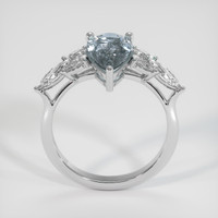2.83 Ct. Greyish Blue Sapphire Ring, 10K White Gold 3