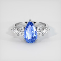 3.04 Ct. Sapphire Ring, 14K White Gold 1