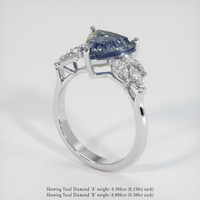4.10 Ct. Bi Color Sapphire Ring, 14K White Gold 2