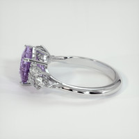 3.00 Ct. Pinkish Purple Sapphire Ring, 14K White Gold 4