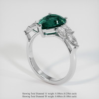 2.96 Ct. Sapphire Ring, 14K White Gold 2