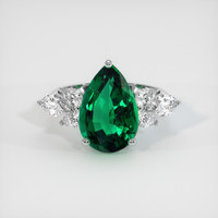 4.70 Ct. Emerald Ring, 18K White Gold 1