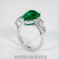 4.70 Ct. Emerald Ring, 18K White Gold 2