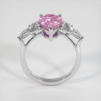 3.00 Ct. Pink Sapphire Ring, 18K White Gold 3