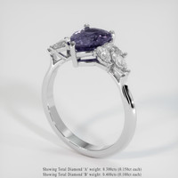 1.81 Ct. Sapphire Ring, 18K White Gold 2
