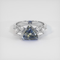 4.10 Ct. Bi Color Sapphire Ring, 18K White Gold 1