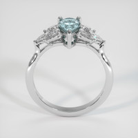 0.91 Ct. Greyish Blue Sapphire Ring, 18K White Gold 3