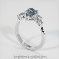 2.41 Ct. Sapphire Ring, 18K White Gold 2