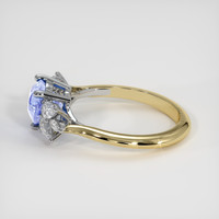1.63 Ct. Blue Sapphire Ring, 14K White & Yellow 4
