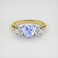 1.63 Ct. Blue Sapphire Ring, 18K White & Yellow 1