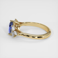 1.10 Ct. Blue Sapphire Ring, 10K Yellow Gold 4