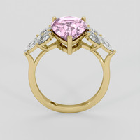 4.11 Ct. Purplish Pink Sapphire Ring, 10K Yellow Gold 3