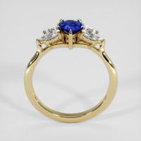 0.67 Ct. Blue Sapphire Ring, 14K Yellow Gold 3