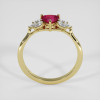 1.16 Ct. Pinkish Red Ruby Ring, 14K Yellow Gold 3