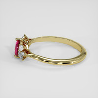 1.16 Ct. Pinkish Red Ruby Ring, 14K Yellow Gold 4