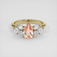 1.14 Ct. Padparadscha Sapphire Ring, 14K Yellow Gold 1