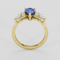 1.31 Ct. Blue Sapphire Ring, 14K Yellow Gold 3
