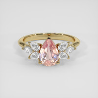 1.21 Ct. Padparadscha Sapphire Ring, 14K Yellow Gold 1