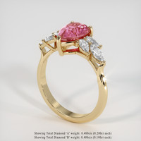 2.02 Ct. Padparadscha Sapphire Ring, 14K Yellow Gold 2