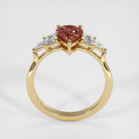2.32 Ct. Orangish Brown Sapphire Ring, 14K Yellow Gold 3