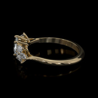 0.67 Ct. White Sapphire Ring, 14K Yellow Gold 4