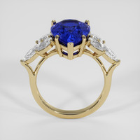 5.70 Ct. Blue Sapphire Ring, 18K Yellow Gold 3