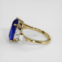 5.70 Ct. Blue Sapphire Ring, 18K Yellow Gold 4