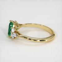 1.03 Ct. Emerald Ring, 18K Yellow Gold 4