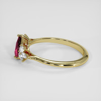 1.51 Ct. Purplish Red Ruby Ring, 18K Yellow Gold 4