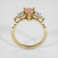 1.14 Ct. Padparadscha Sapphire Ring, 18K Yellow Gold 3