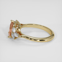 1.14 Ct. Padparadscha Sapphire Ring, 18K Yellow Gold 4