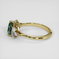 1.70 Ct. Bluish Green Sapphire Ring, 18K Yellow Gold 4