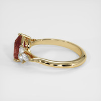 2.32 Ct. Orangish Brown Sapphire Ring, 18K Yellow Gold 4