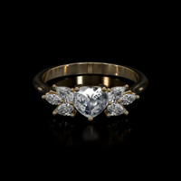 0.67 Ct. Sapphire Ring, 18K Yellow Gold 1