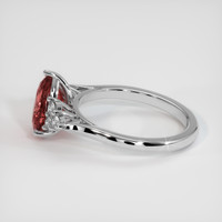 2.58 Ct. Padparadscha Sapphire Ring, Platinum 950 4