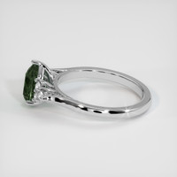 2.06 Ct. Green Sapphire Ring, 10K White Gold 4