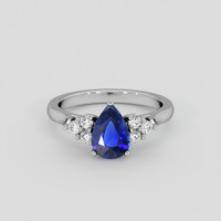 1.59 Ct. Blue Sapphire Ring, 10K White Gold 1