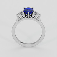 1.59 Ct. Blue Sapphire Ring, 10K White Gold 3