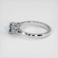 0.63 Ct. Blue Sapphire Ring, 14K White Gold 4