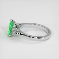 1.10 Ct. Emerald Ring, 18K White Gold 4