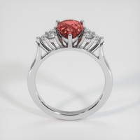 2.58 Ct. Padparadscha Sapphire Ring, 18K White Gold 3