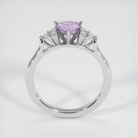 0.98 Ct. Purple Sapphire Ring, 18K White Gold 3