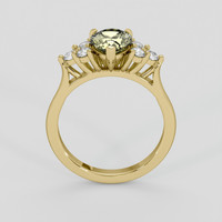 1.26 Ct. Yellowish Green Sapphire Ring, 14K Yellow Gold 3